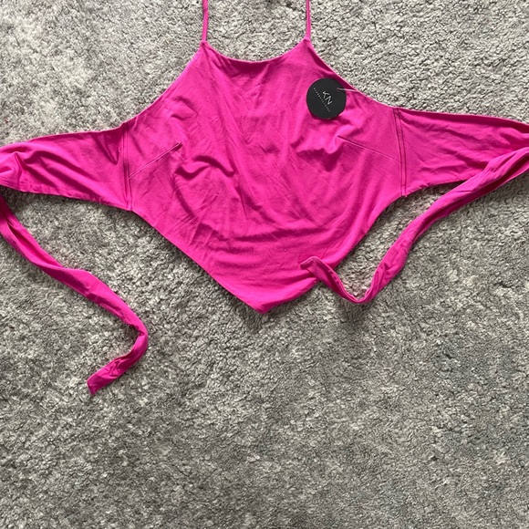 Bandana classy network pink crop top - Picture 3 of 7